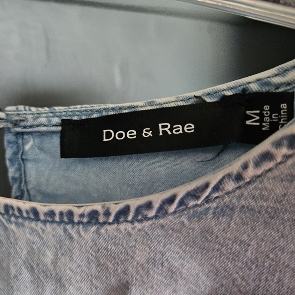 Doe & Rae Light Blue Ruffle Dress - Picture 3 of 3